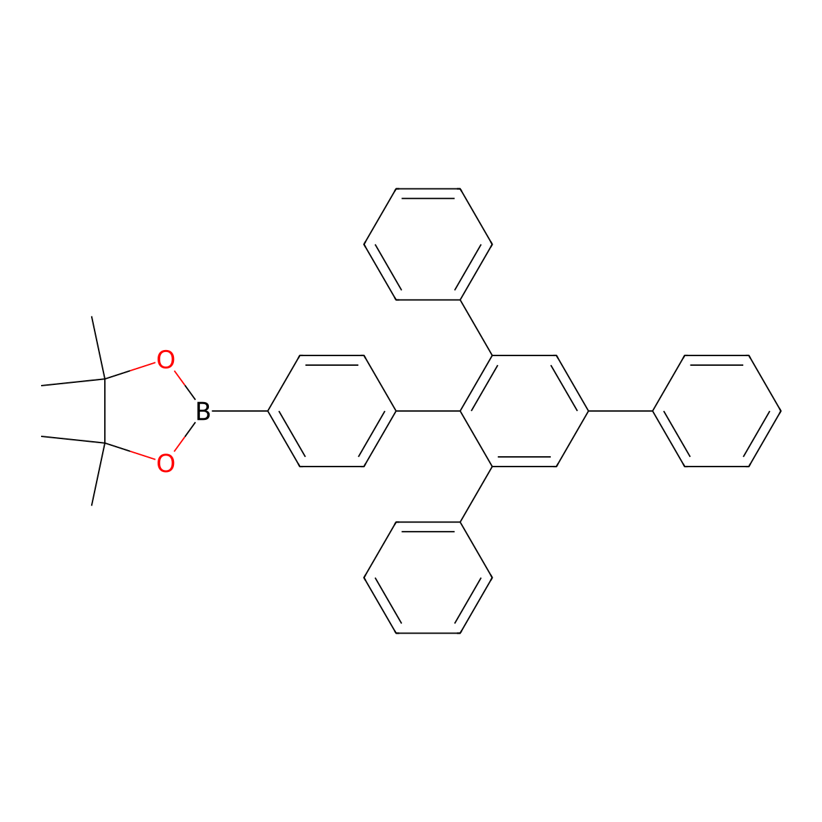 4,4,5,5-Tetramethyl-2-[4-(2,4,6-triphenylphenyl)phenyl]-1,3,2-dioxaborolane molecular structure, CAS 2576432-67-0