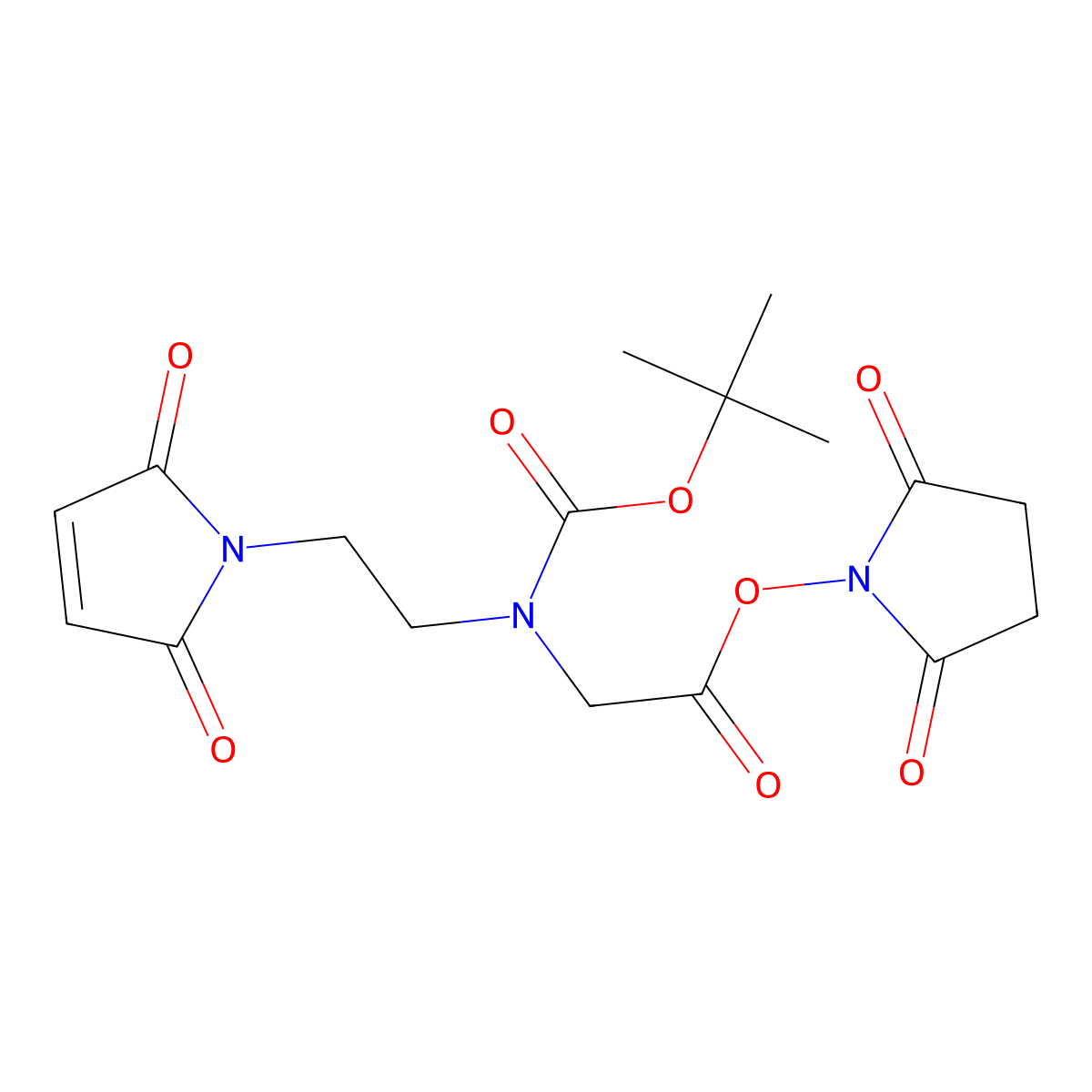 Mal-N-Boc-Aeg-NHS molecular structure, CAS 2576471-29-7