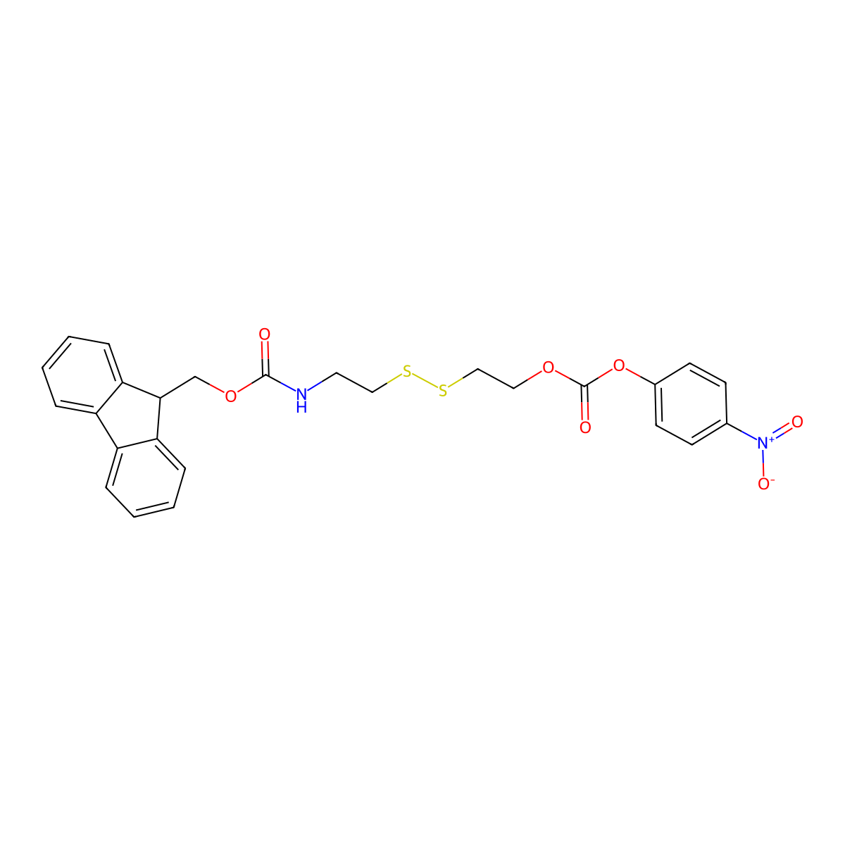 Fmoc-NH-SS-OpNC molecular structure, CAS 2576471-53-7