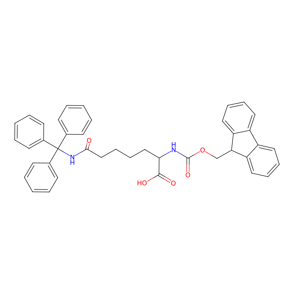 Fmoc-L-homohomoGln(Trt)-OH molecular structure, CAS 2576507-94-1