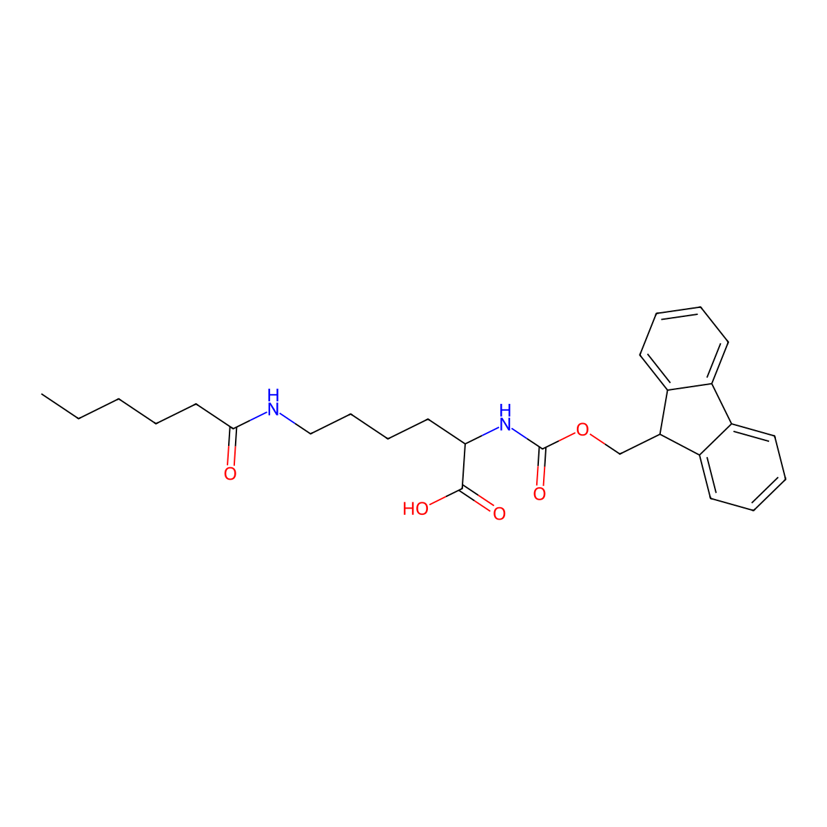Fmoc-Lys(Hexanoyl) molecular structure, CAS 2576507-98-5