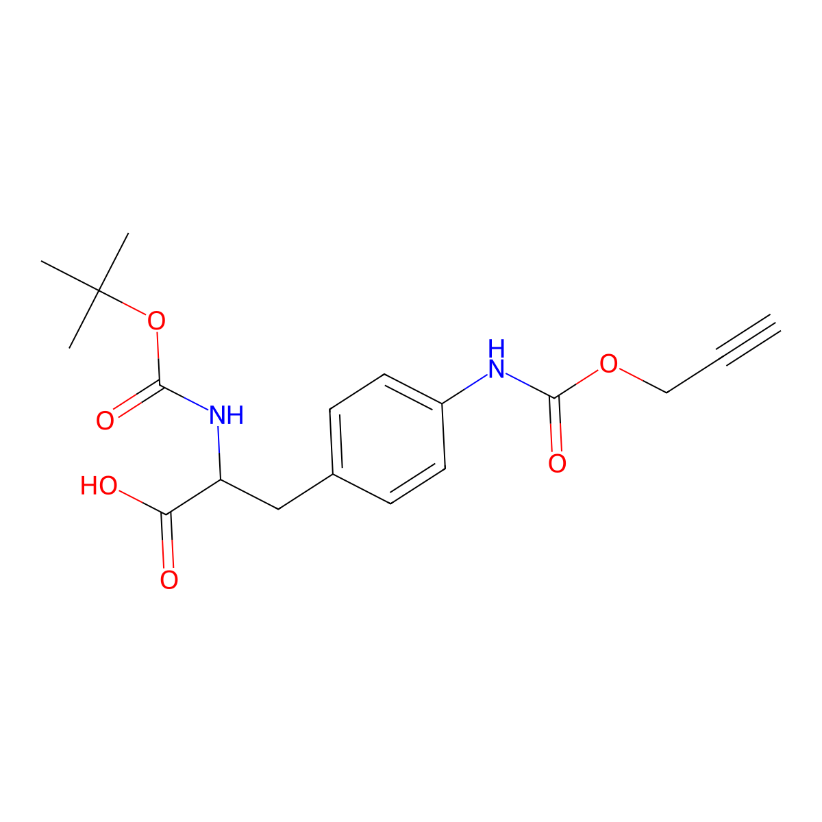Boc-L-Phe(4-NH-Poc)-OH molecular structure, CAS 2576508-03-5
