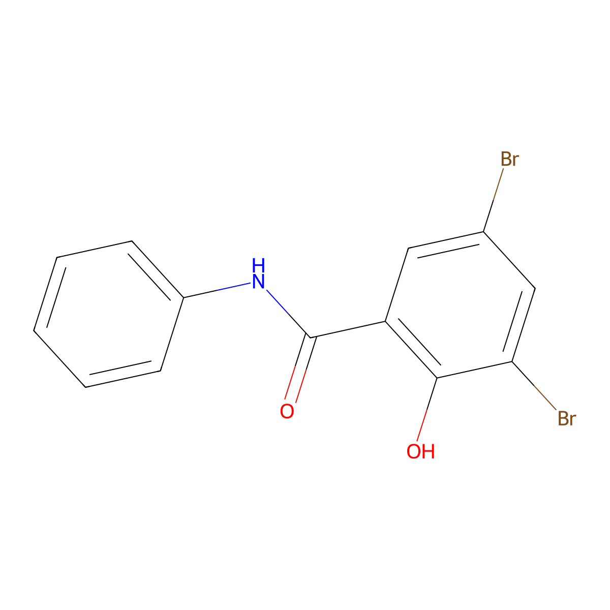 Metabromsalan molecular structure, CAS 2577-72-2