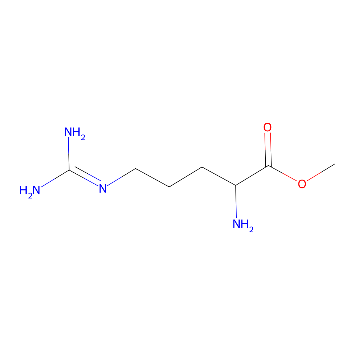 L-Arginine methyl ester molecular structure, CAS 2577-94-8
