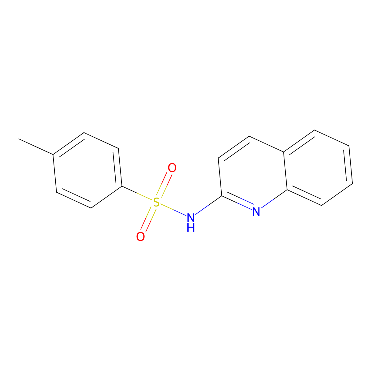 4-methyl-N-quinolin-2-ylbenzenesulfonamide molecular structure, CAS 25770-52-9