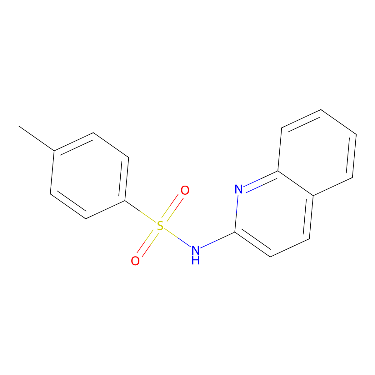 4-methyl-N-quinolin-2-ylbenzenesulfonamide molecular structure, CAS 25770-52-9