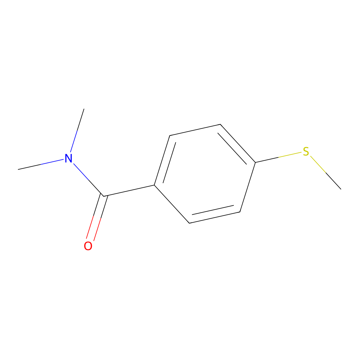 N,N-Dimethyl-4-(methylsulfanyl)benzamide molecular structure, CAS 25771-25-9