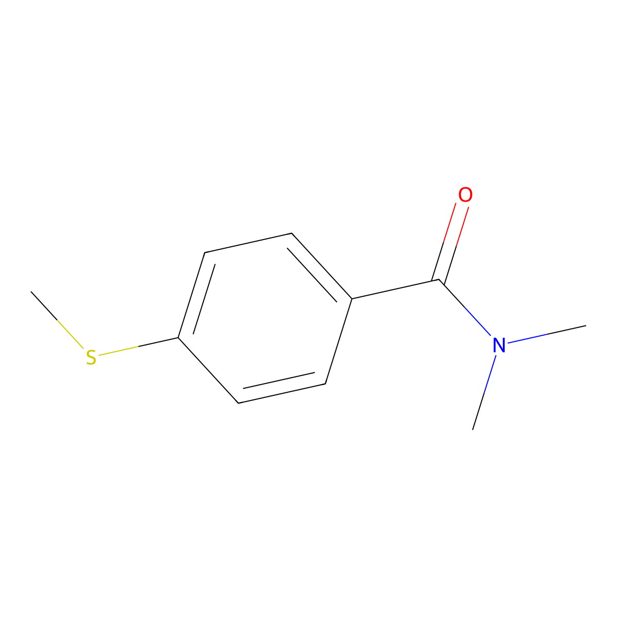 N,N-Dimethyl-4-(methylsulfanyl)benzamide molecular structure, CAS 25771-25-9