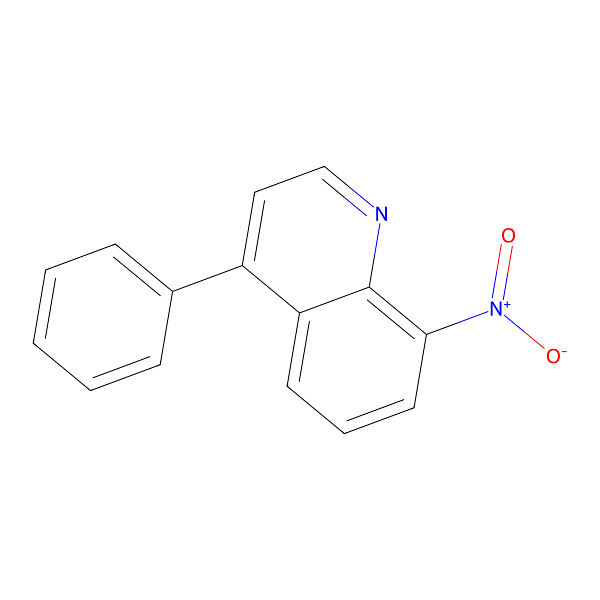 8-Nitro-4-phenylquinoline molecular structure, CAS 25771-65-7