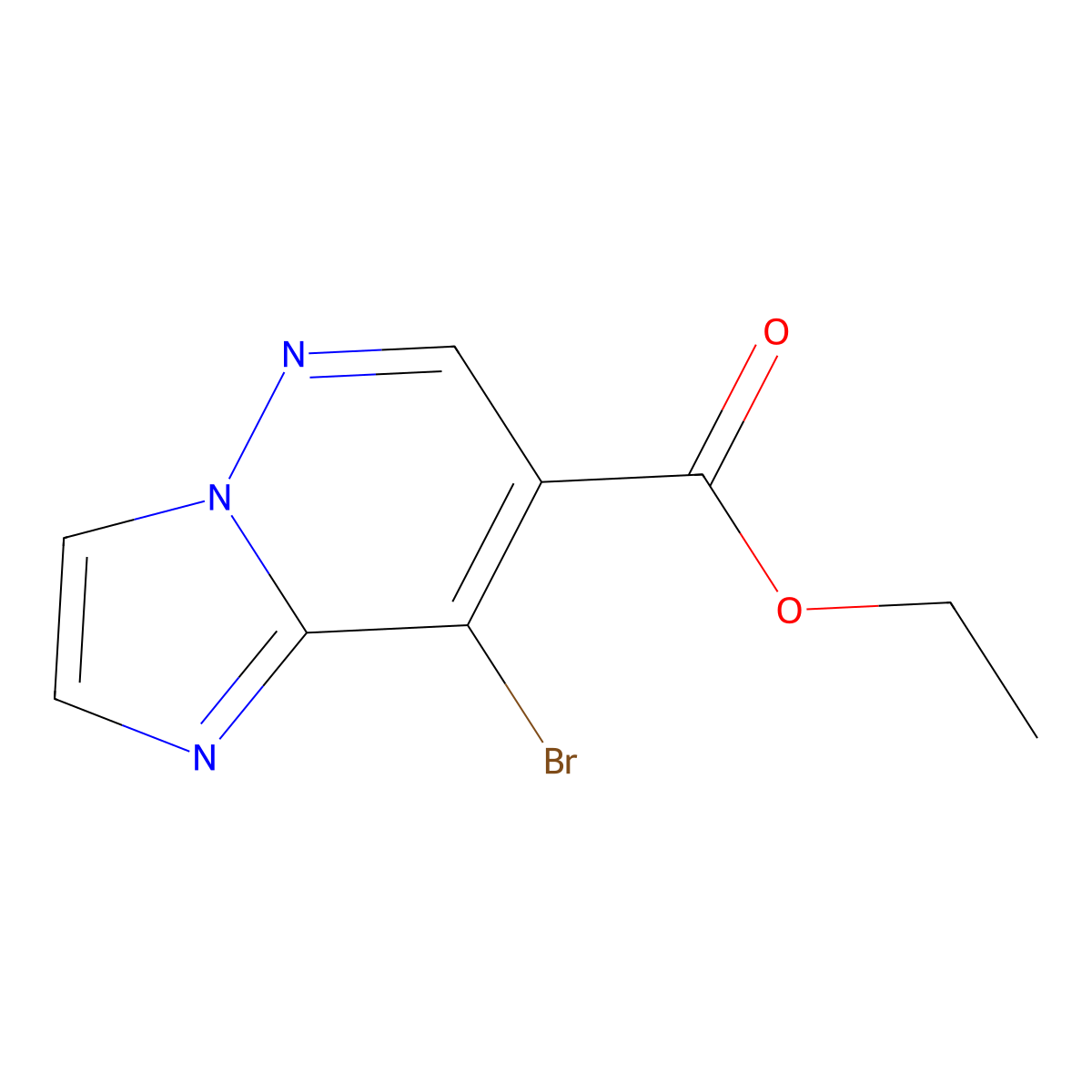 Ethyl 8-bromoimidazo[1,2-b]pyridazine-7-carboxylate molecular structure, CAS 2577171-64-1