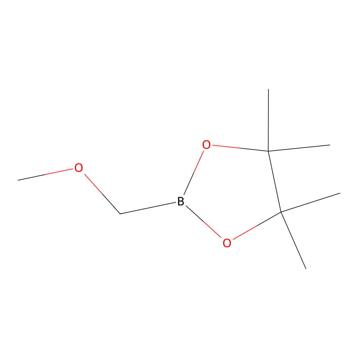 2-(Methoxymethyl)-4,4,5,5-tetramethyl-1,3,2-dioxaborolane molecular structure, CAS 2577172-18-8