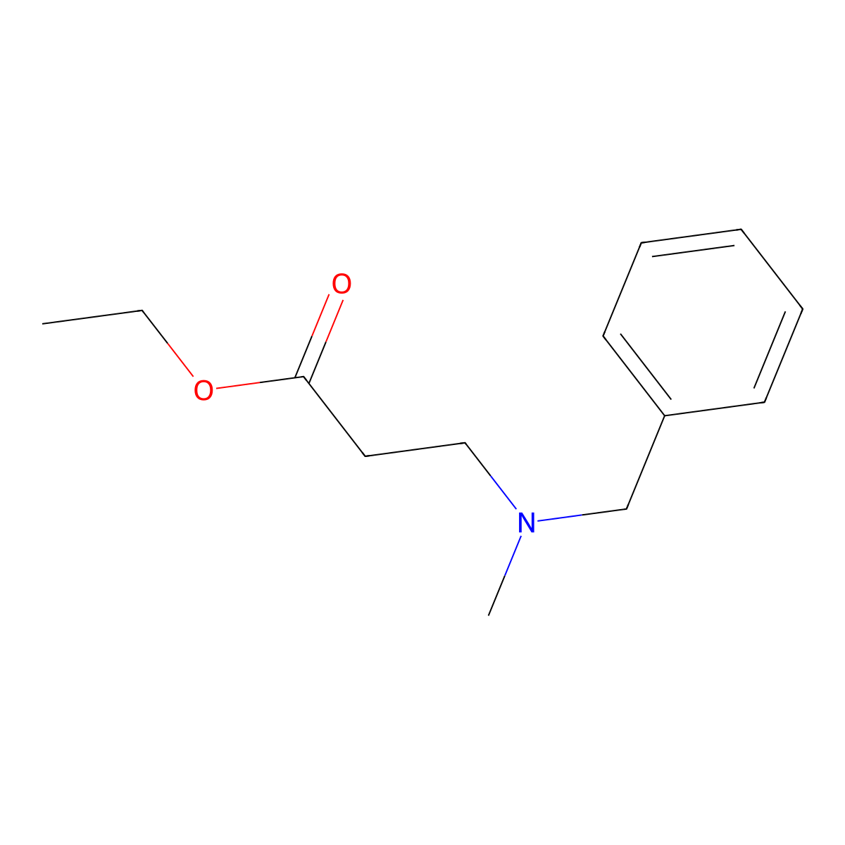 Ethyl 3-[benzyl(methyl)amino]propanoate molecular structure, CAS 25772-94-5