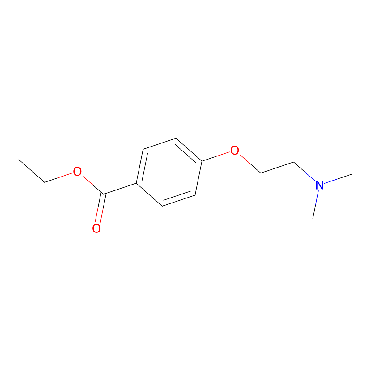 Ethyl 4-(2-(dimethylamino)ethoxy)benzoate molecular structure, CAS 25773-00-6