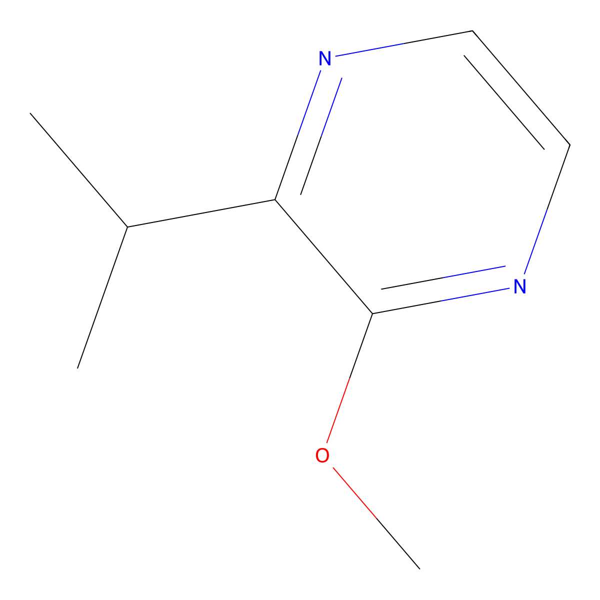 2-Isopropyl-3-methoxypyrazine molecular structure, CAS 25773-40-4