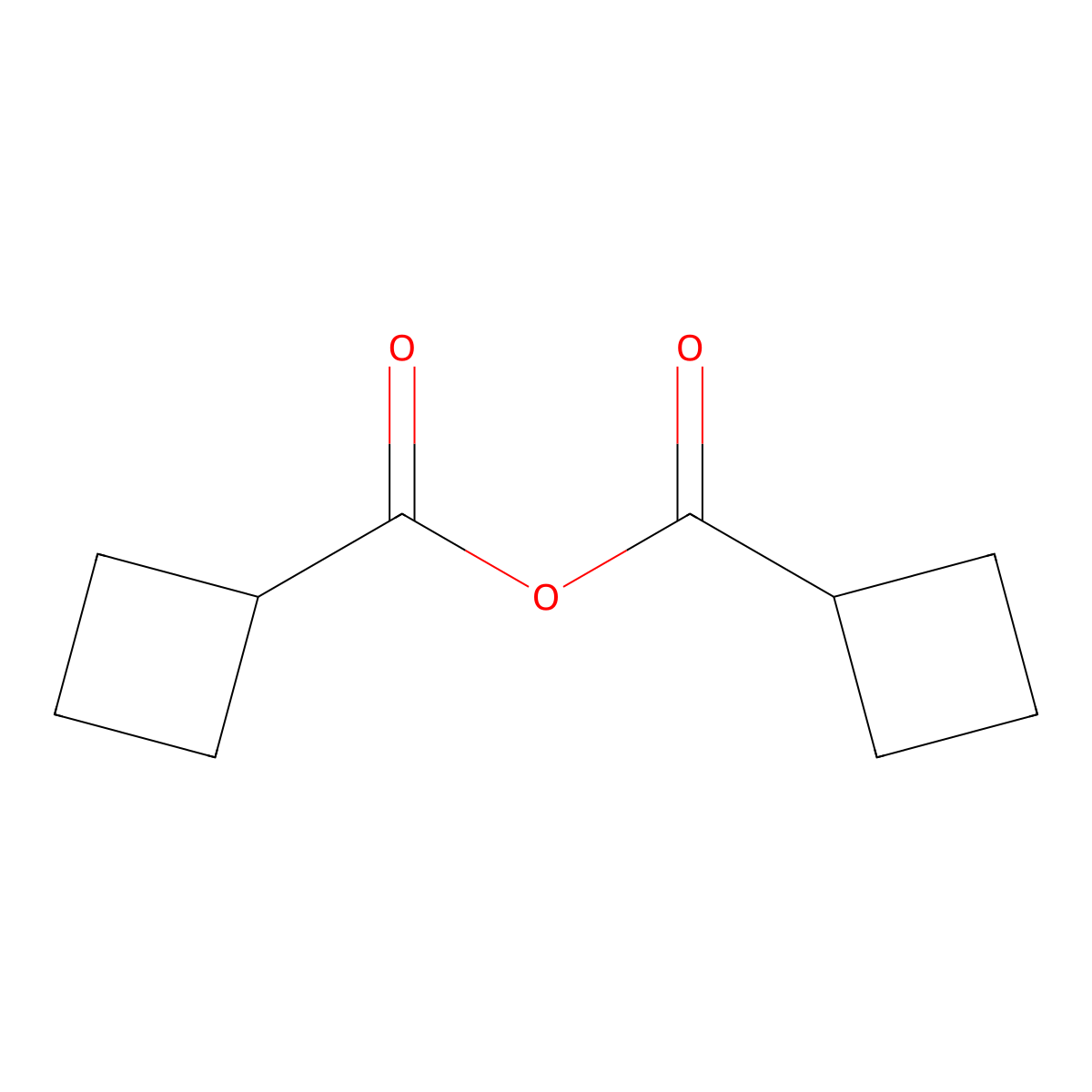 Cyclobutanecarboxylic anhydride molecular structure, CAS 25774-35-0