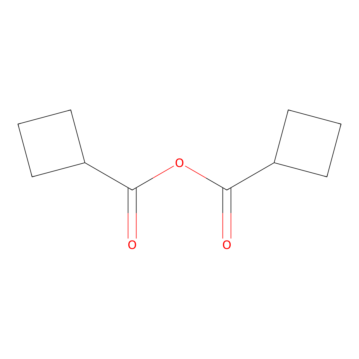 Cyclobutanecarboxylic anhydride molecular structure, CAS 25774-35-0