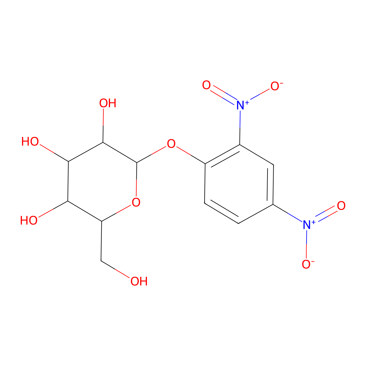 2',4'-Dinitrophenylglucopyranoside molecular structure, CAS 25775-97-7