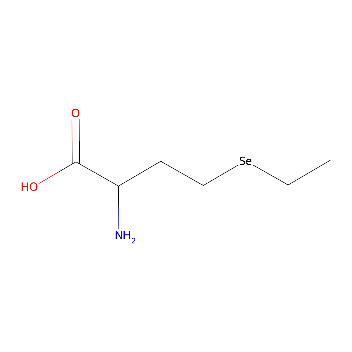 Butanoic acid, 2-amino-4-(ethylseleno)- molecular structure, CAS 2578-27-0