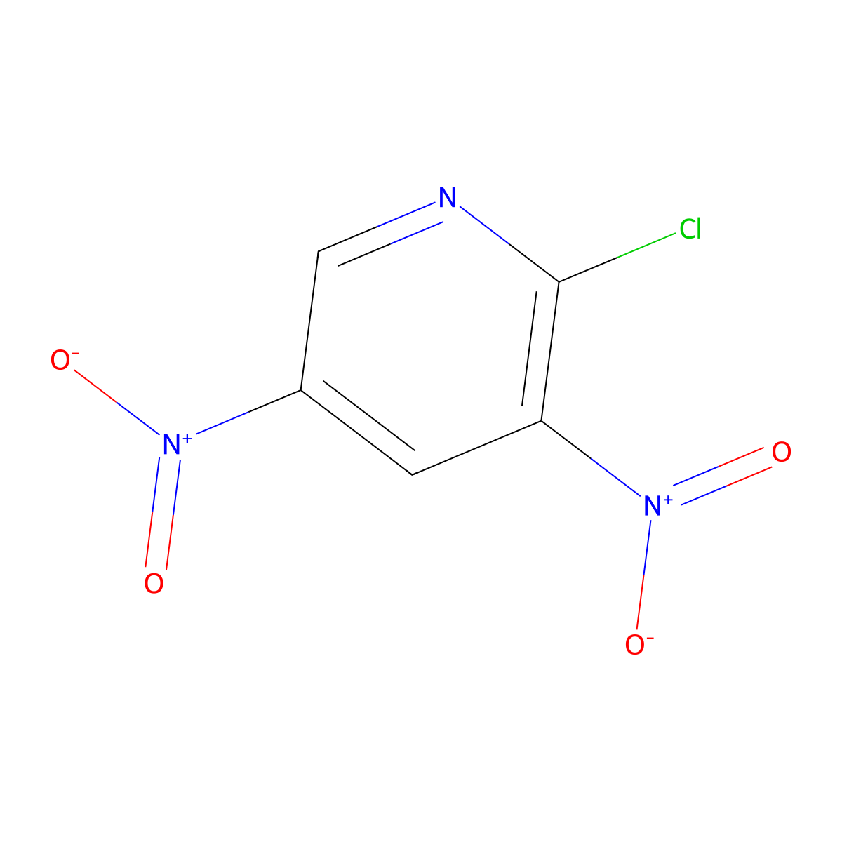 2-Chloro-3,5-dinitropyridine molecular structure, CAS 2578-45-2