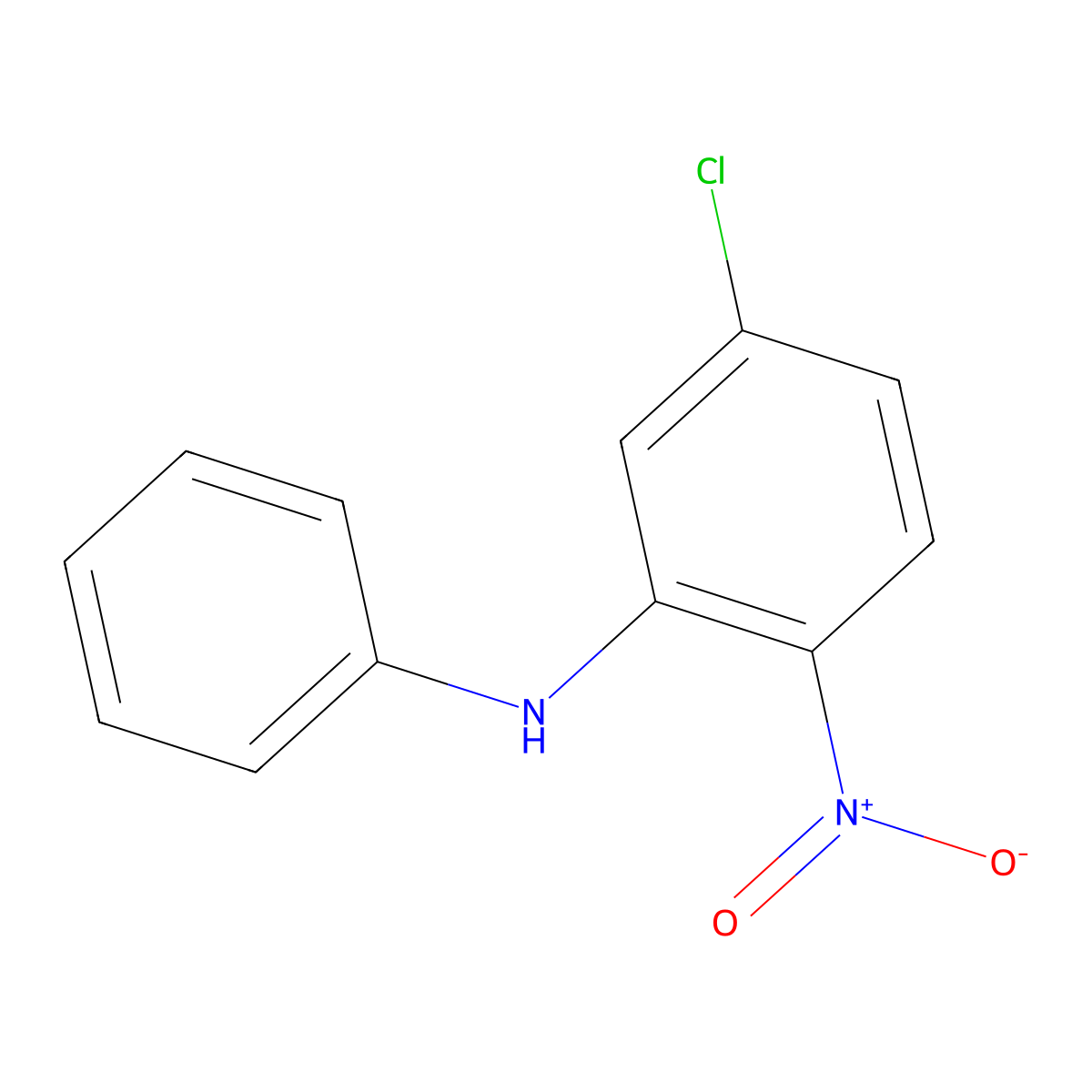 5-Chloro-2-nitrodiphenylamine molecular structure, CAS 25781-92-4