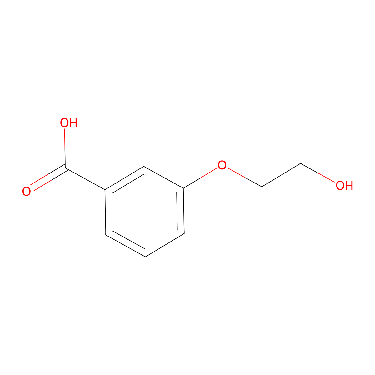 3-(2-Hydroxyethoxy)benzoic acid molecular structure, CAS 25781-99-1