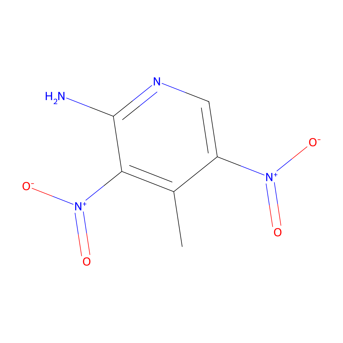 4-Methyl-3,5-dinitropyridin-2-amine molecular structure, CAS 25782-40-5