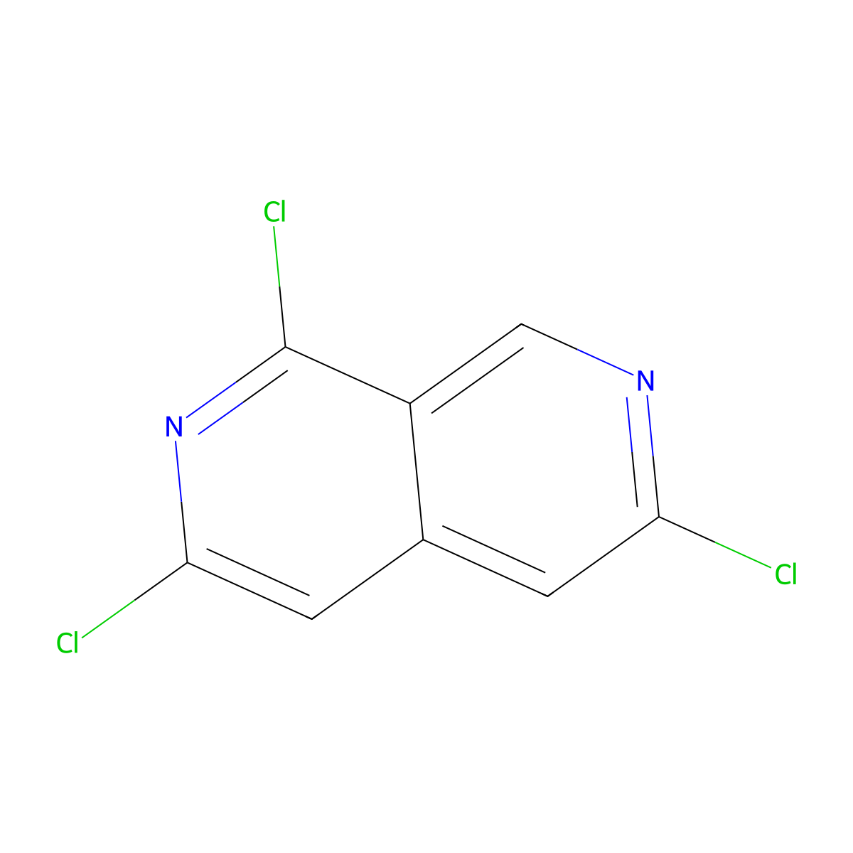 1,3,6-Trichloro-2,7-naphthyridine molecular structure, CAS 2578392-33-1