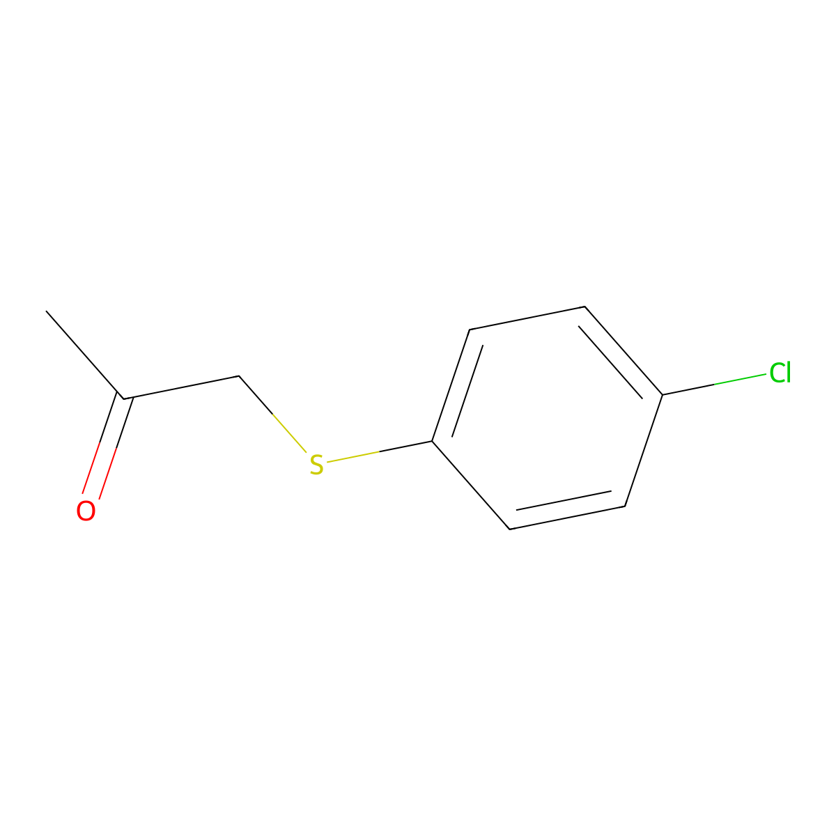 1-[(4-Chlorophenyl)sulfanyl]propan-2-one molecular structure, CAS 25784-83-2