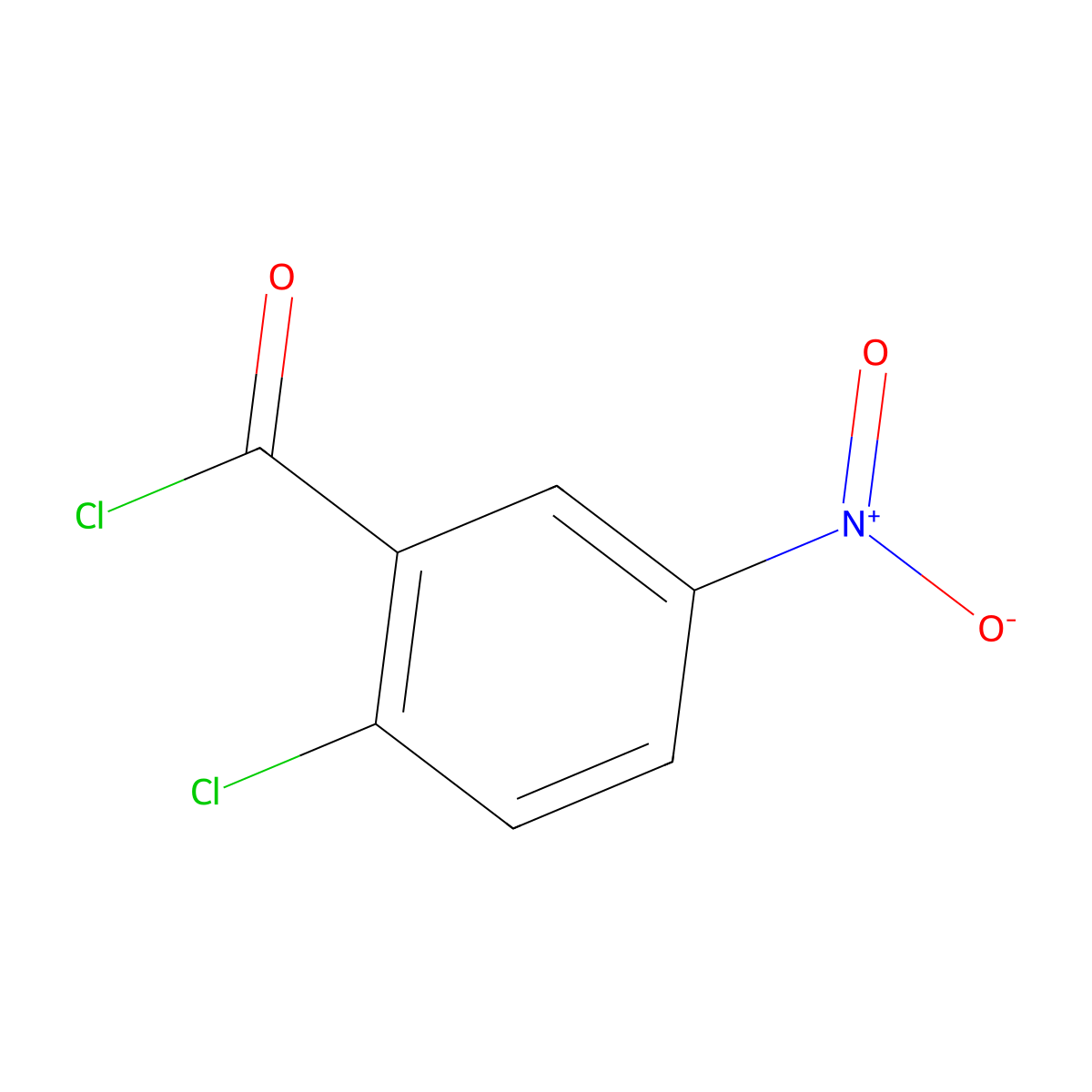 Benzoyl chloride, 2-chloro-5-nitro- molecular structure, CAS 25784-91-2