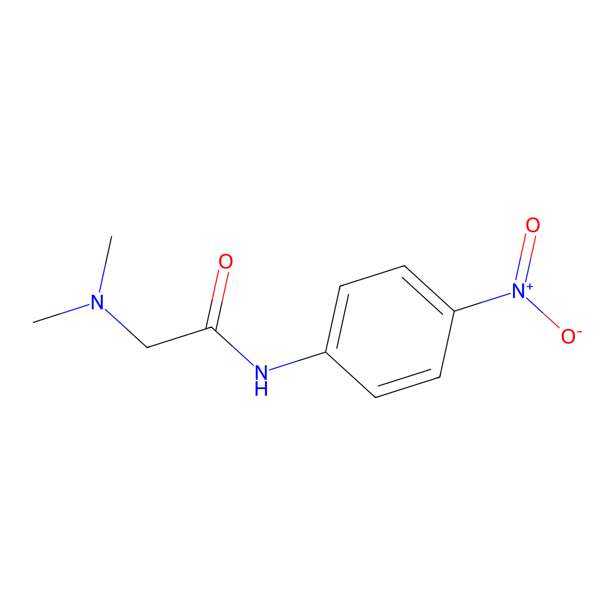 2-(dimethylamino)-N-(4-nitrophenyl)acetamide molecular structure, CAS 25786-08-7