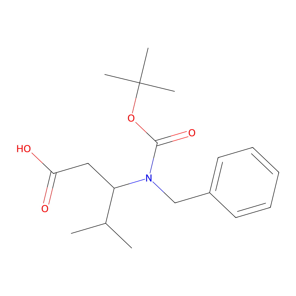 3-{Benzyl[(tert-butoxy)carbonyl]amino}-4-methylpentanoic acid molecular structure, CAS 257861-42-0
