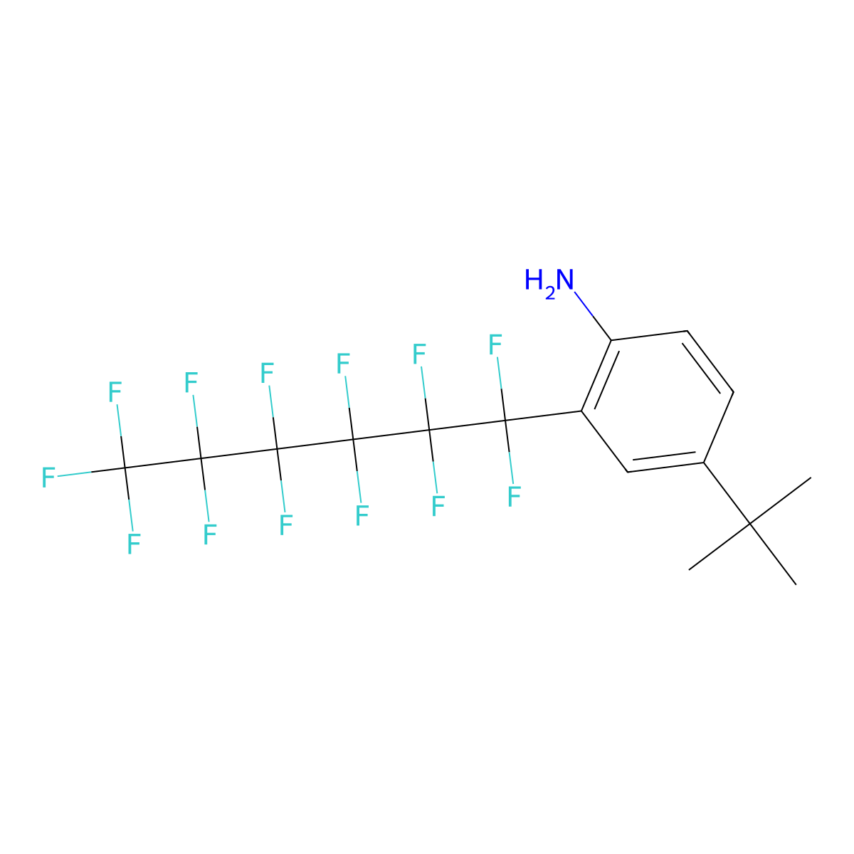 4-(tert-Butyl)-2-(perfluorohexyl)aniline molecular structure, CAS 257868-09-0