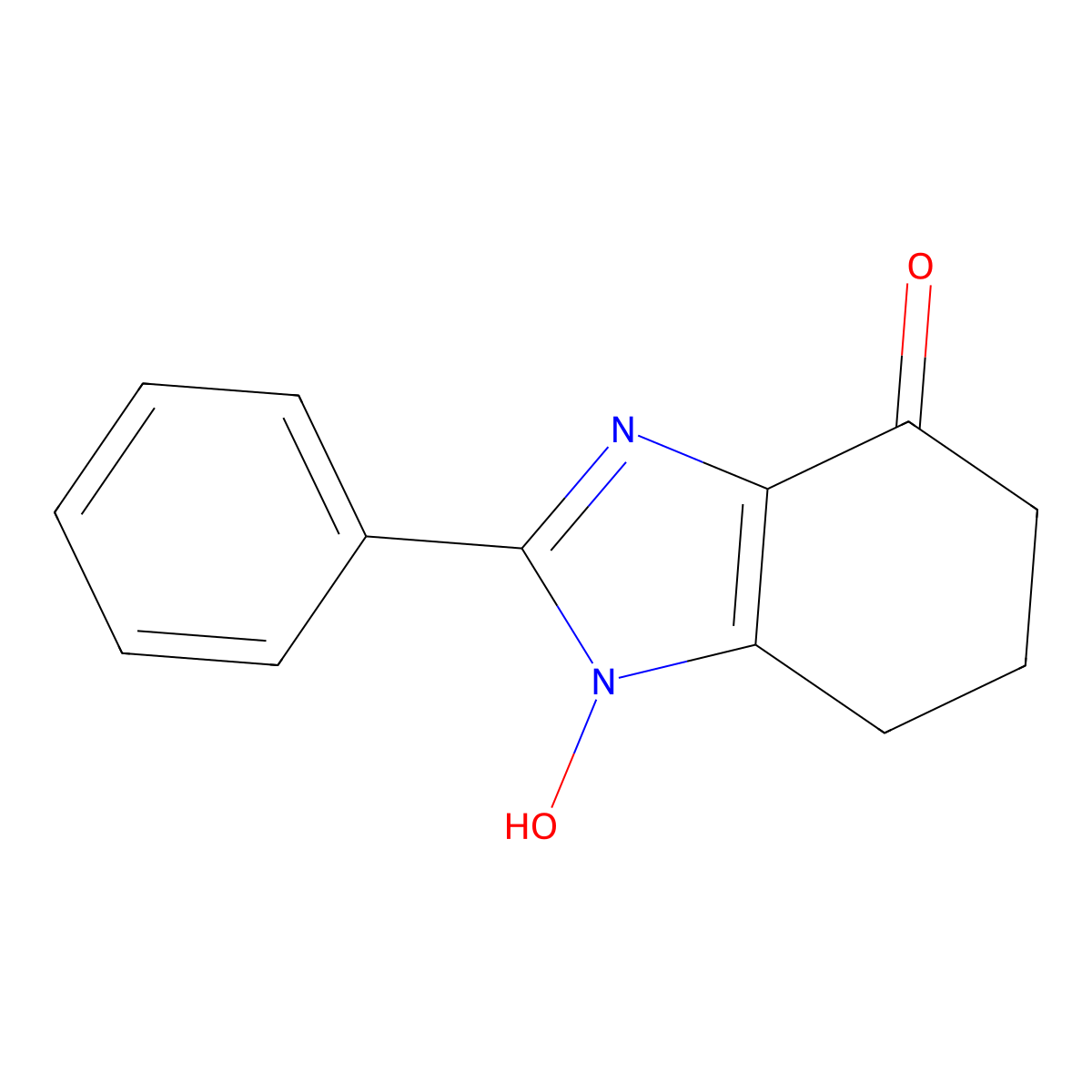 1-hydroxy-2-phenyl-1,5,6,7-tetrahydro-4H-benzimidazol-4-one molecular structure, CAS 257869-87-7