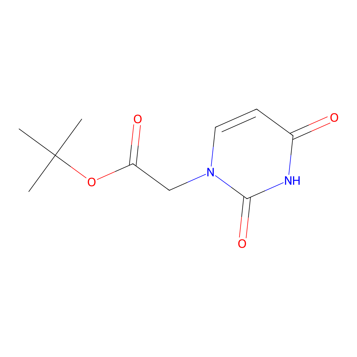 tert-Butyl uracil-1-ylacetate molecular structure, CAS 257869-92-4