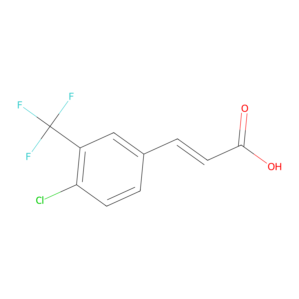 4-Chloro-3-(trifluoromethyl)cinnamic acid molecular structure, CAS 257872-87-0