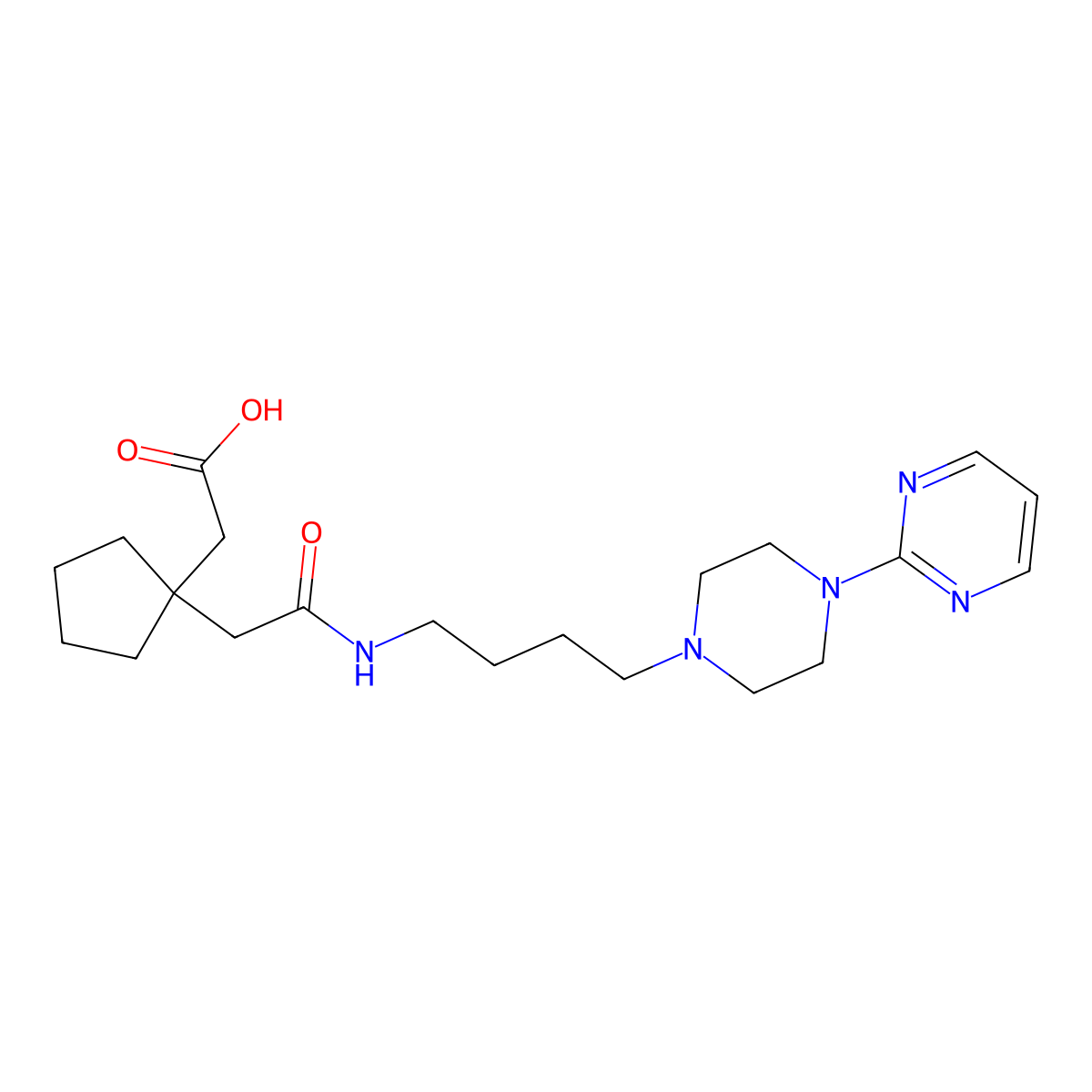 seco-(8,9)-Buspirone Carboxylic Acid molecular structure, CAS 257877-43-3