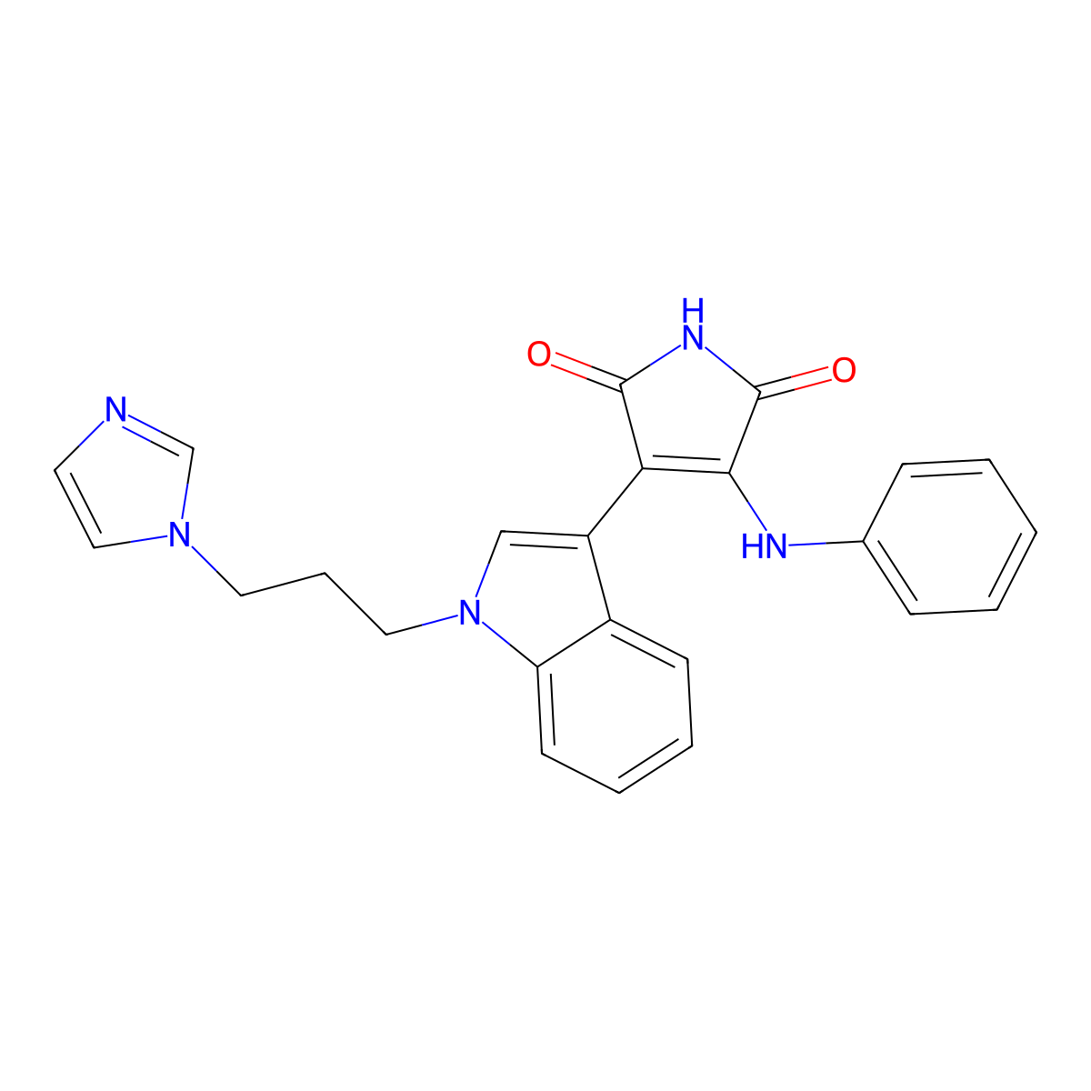 PKCbeta Inhibitor molecular structure, CAS 257879-35-9