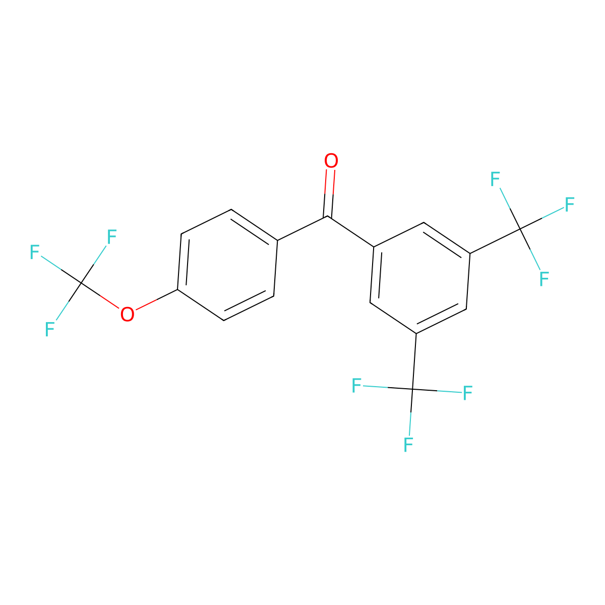[3,5-Di(trifluoromethyl)phenyl][4-(trifluoromethoxy)phenyl]methanone molecular structure, CAS 257880-90-3