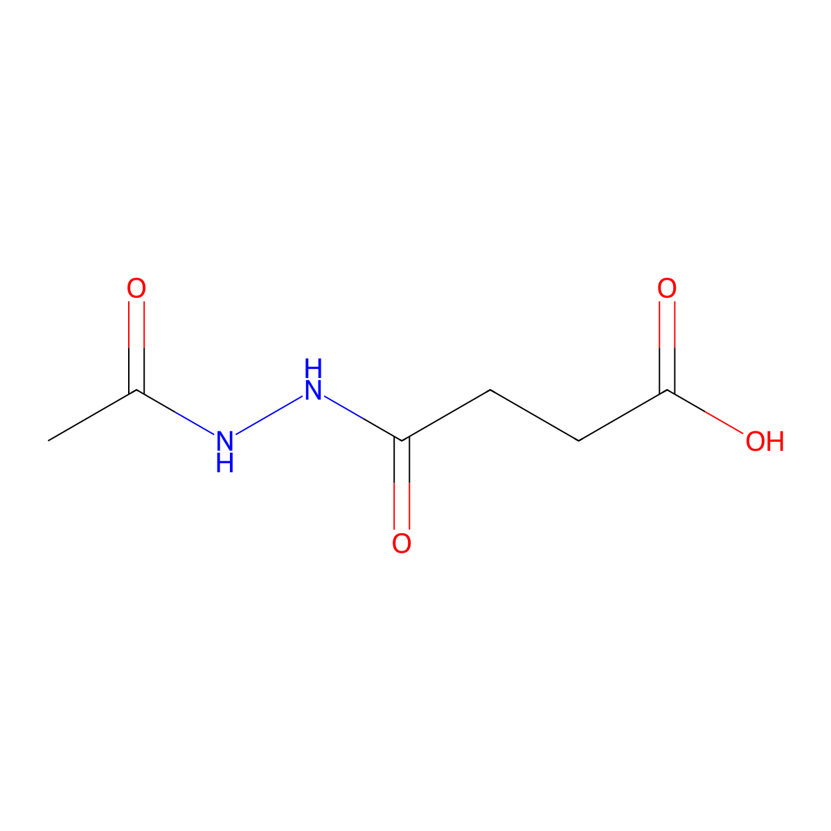 4-(2-Acetylhydrazino)-4-oxobutanoic acid molecular structure, CAS 257885-34-0