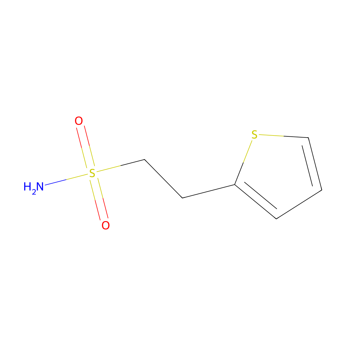 2-(Thiophen-2-yl)ethane-1-sulfonamide molecular structure, CAS 257889-66-0