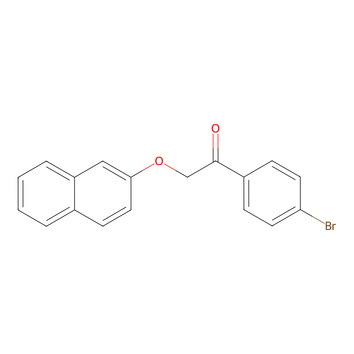 1-(4-Bromophenyl)-2-naphthalen-2-yloxyethanone molecular structure, CAS 25789-36-0