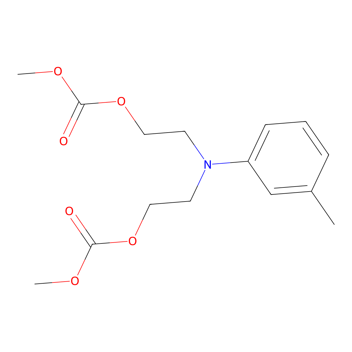 Methyl 3-oxo-7-(m-tolyl)-2,4,10-trioxa-7-azaundecan-11-oate molecular structure, CAS 25790-28-7