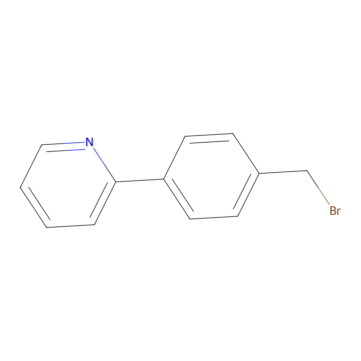 2-(4-(Bromomethyl)phenyl)pyridine molecular structure, CAS 257907-04-3