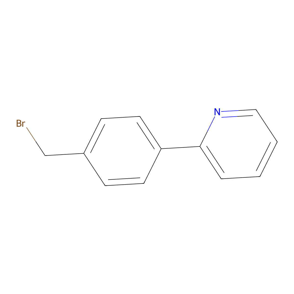 2-(4-(Bromomethyl)phenyl)pyridine molecular structure, CAS 257907-04-3