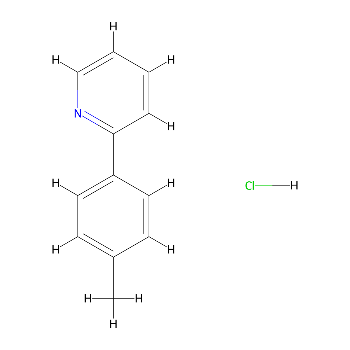 2-(4-Methylphenyl)pyridine hydrochloride molecular structure, CAS 257907-09-8