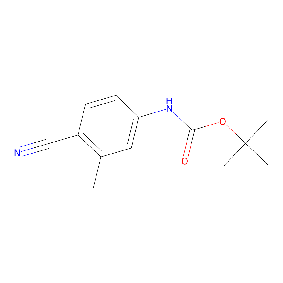 tert-butyl N-(4-cyano-3-methylphenyl)carbamate molecular structure, CAS 2579084-69-6