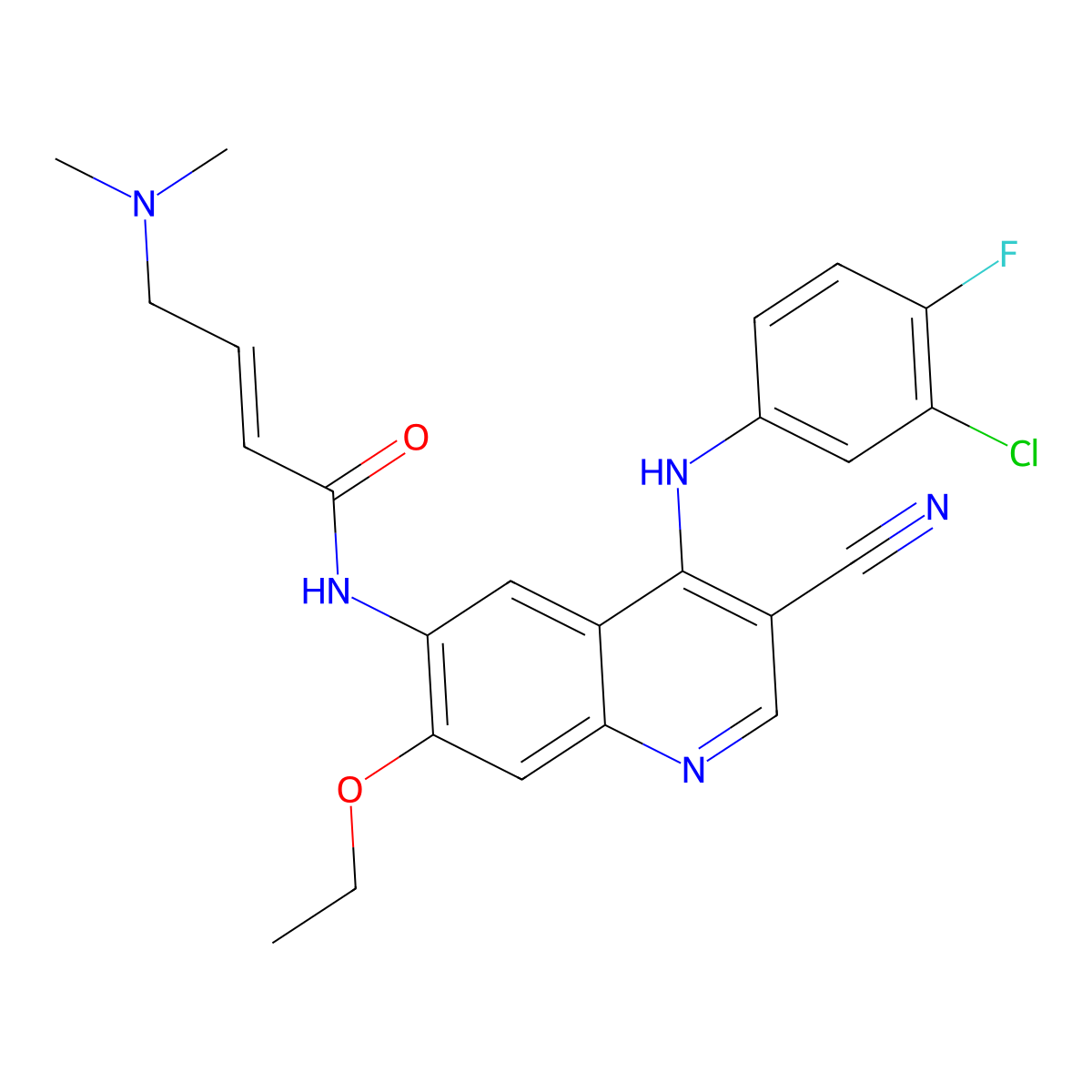 Pelitinib molecular structure, CAS 257933-82-7