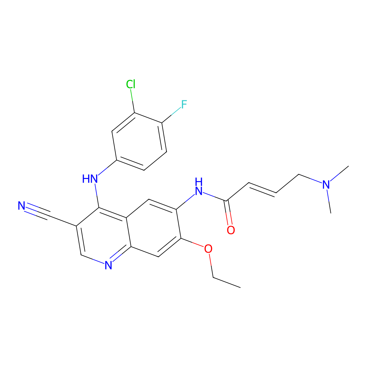 Pelitinib molecular structure, CAS 257933-82-7