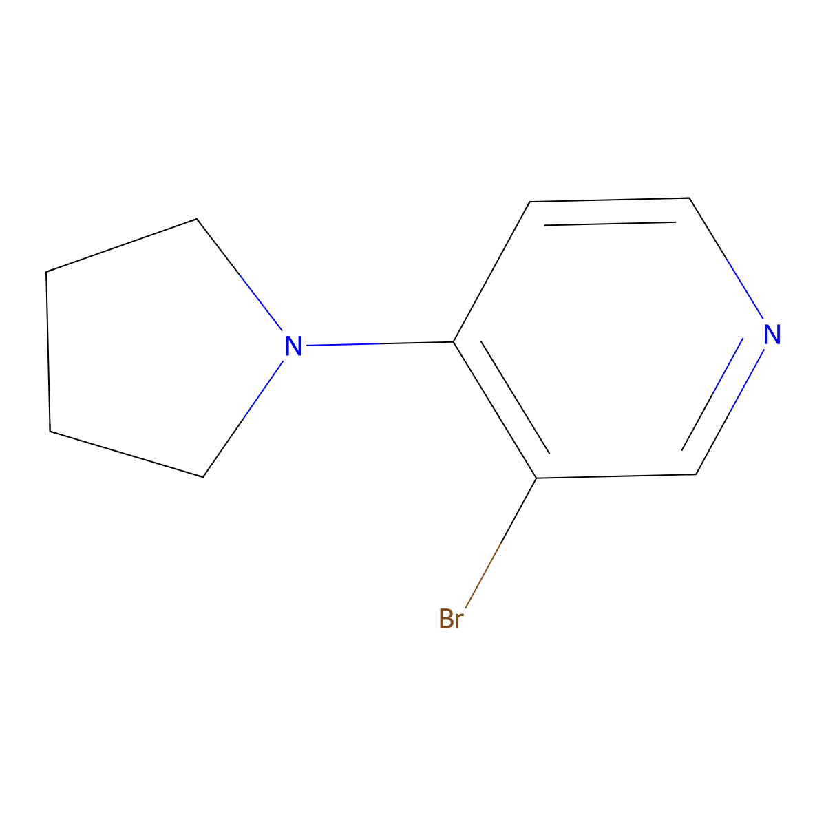 3-Bromo-4-(pyrrolidin-1-yl)pyridine molecular structure, CAS 257937-23-8