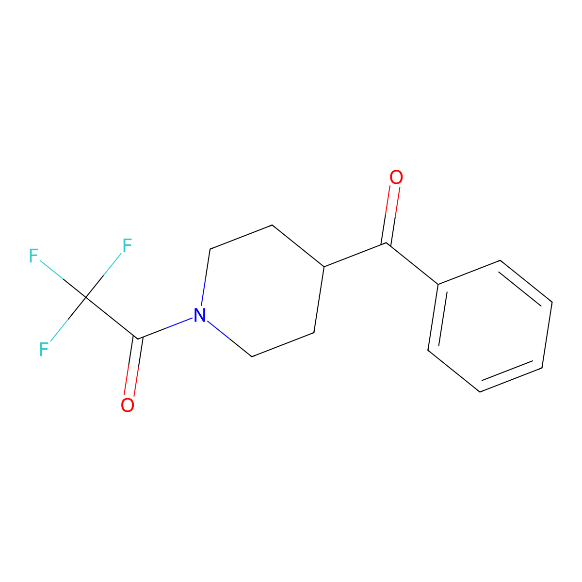 2,2,2-Trifluoro-1-(4-benzoylpiperidin-1-YL)ethanone molecular structure, CAS 257946-67-1